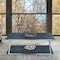 Armen Living Westlake Black Veneer Coffee Table with Brushed Stainless Steel Frame LCPDCOBLBS - alternate 5
